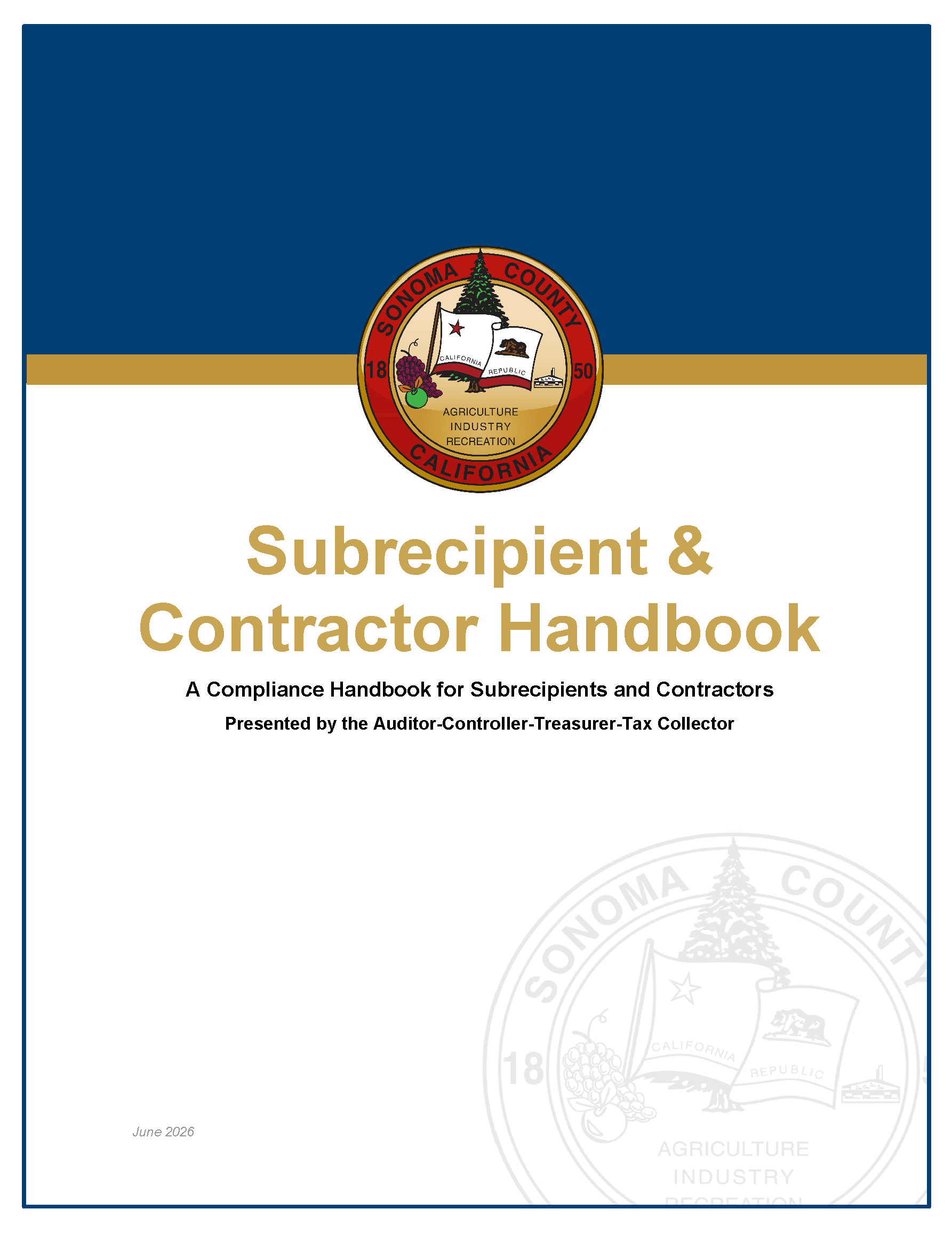 Managing Federal Awards Compliance Handbook-Subrecipients and Contractors