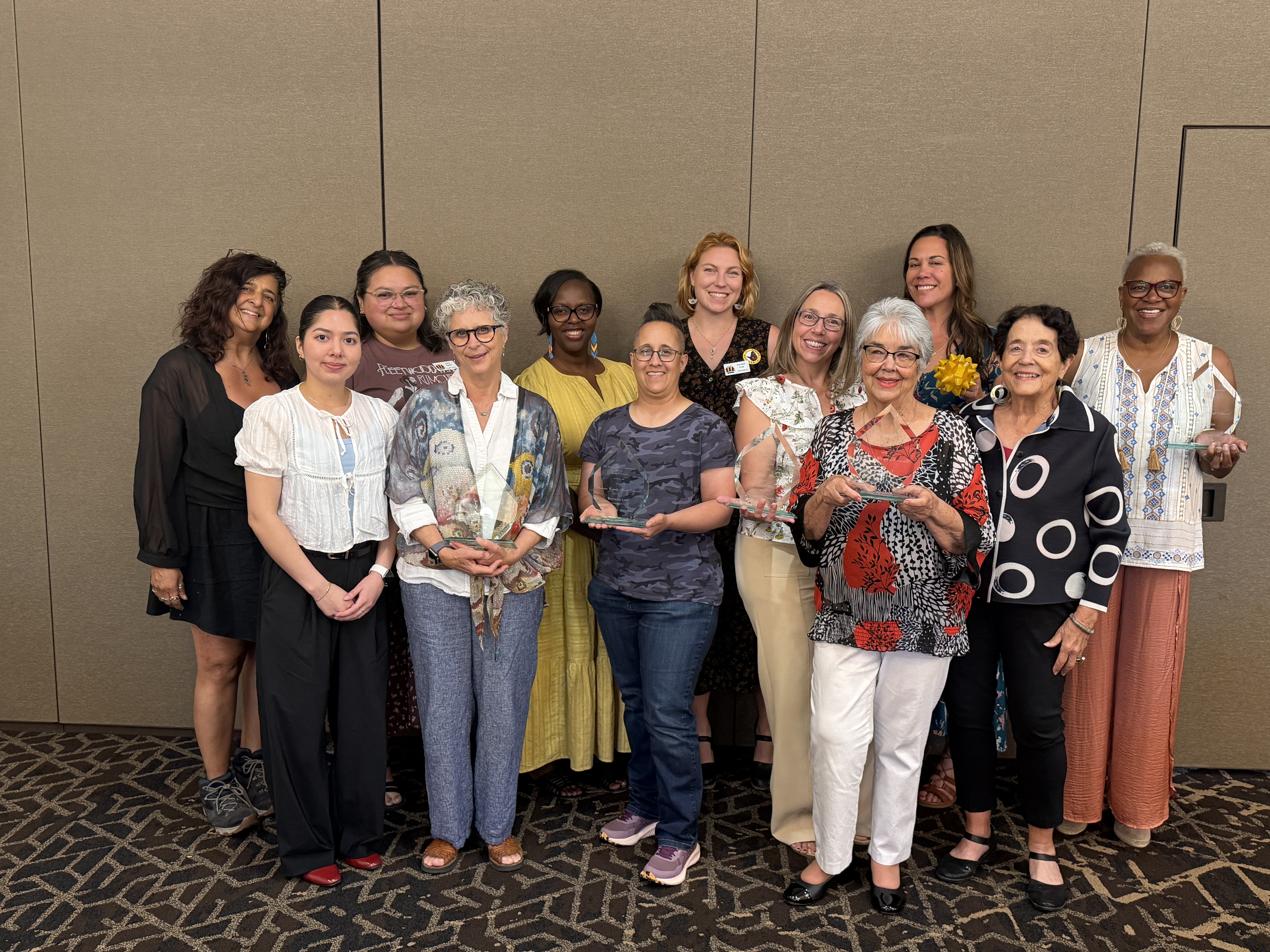 The Commission on the Status of Women and the winners of the Spirit Award