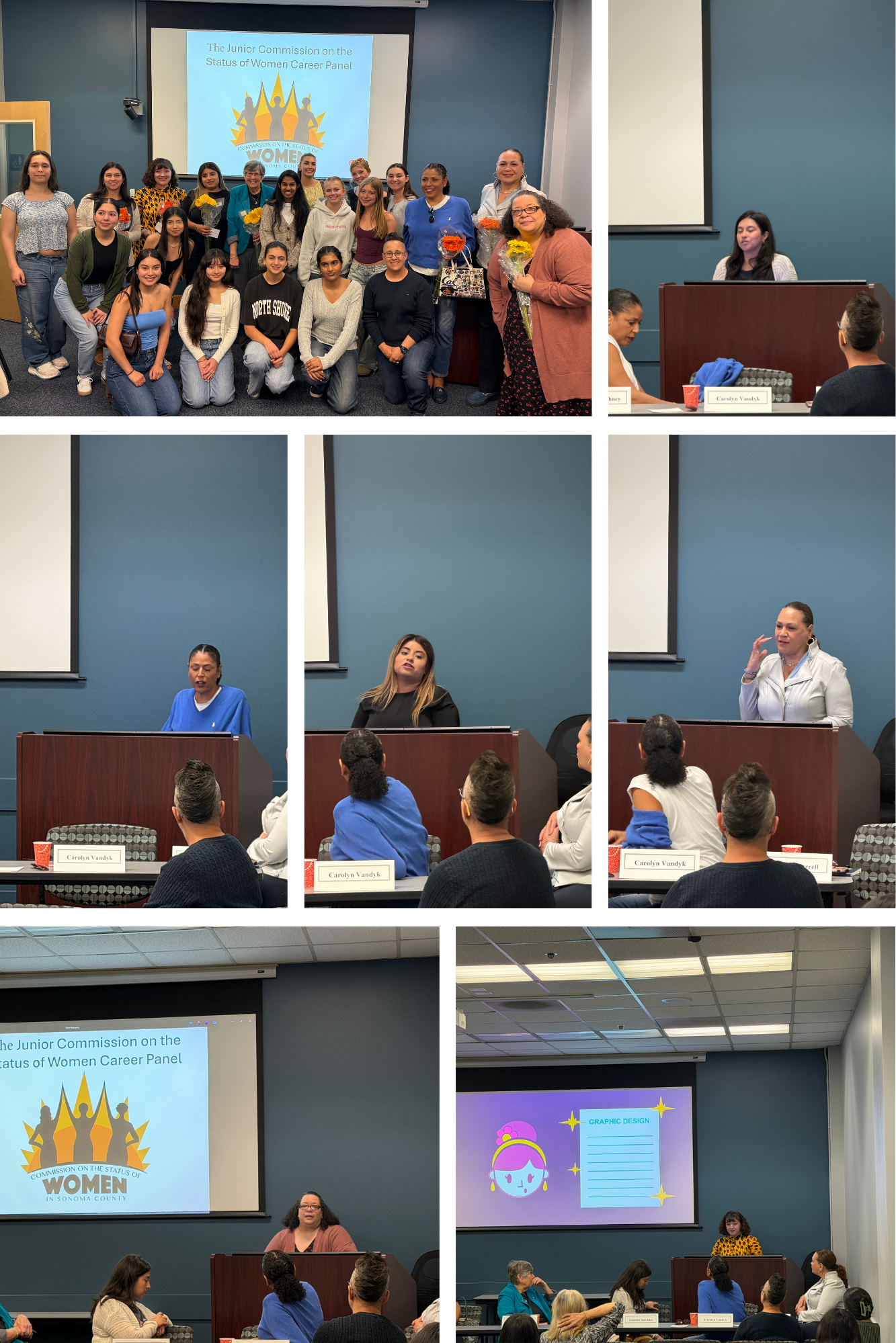 Collage of the Junior Commission on the Status of Women 