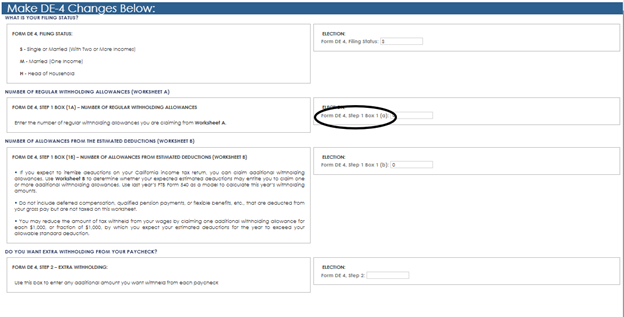 Make Your Tax Election Changes (End Section)