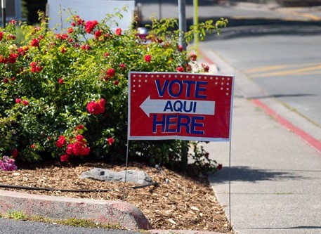 Vote Here Sign