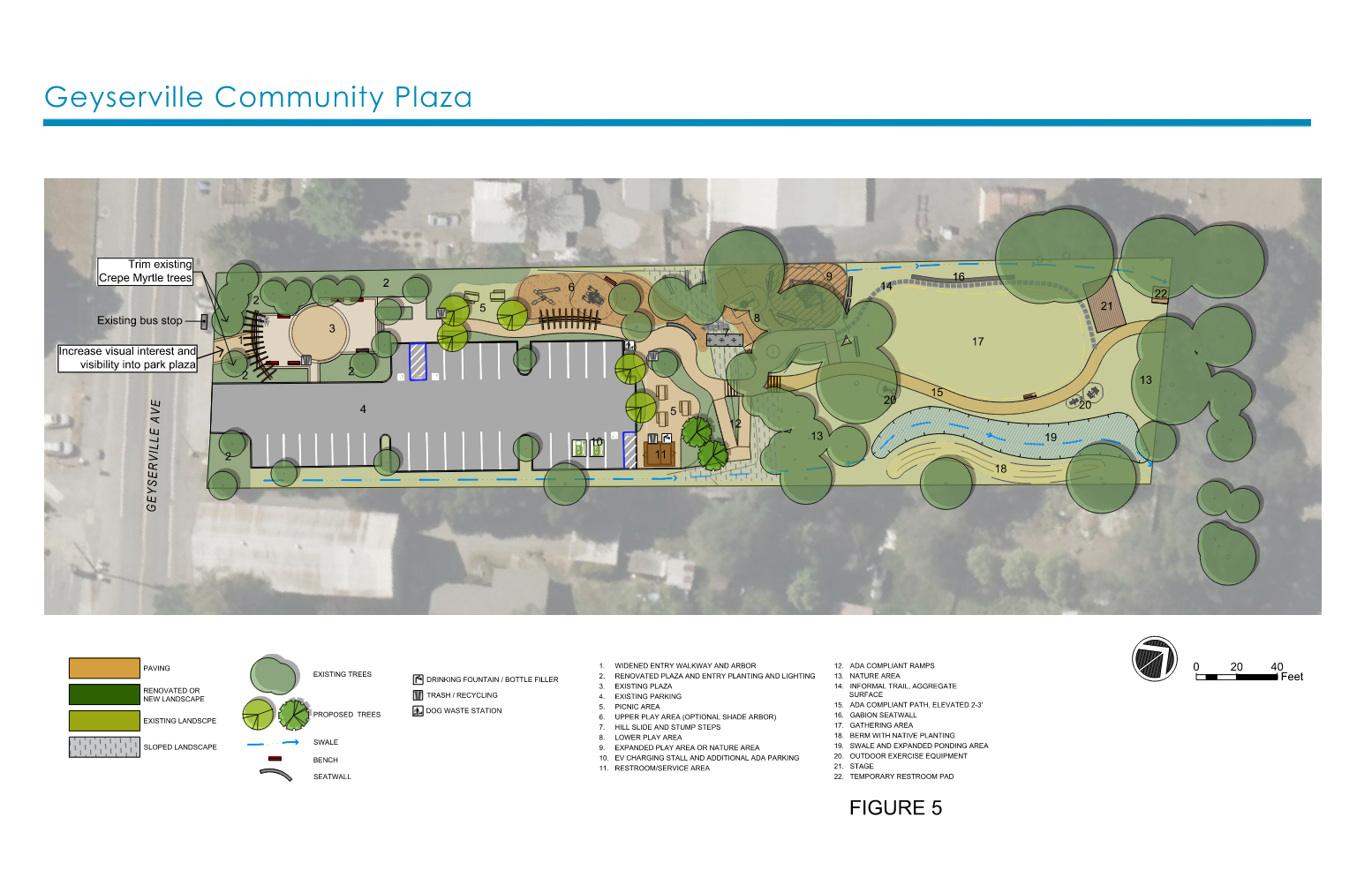 illustrated design of park upgrades