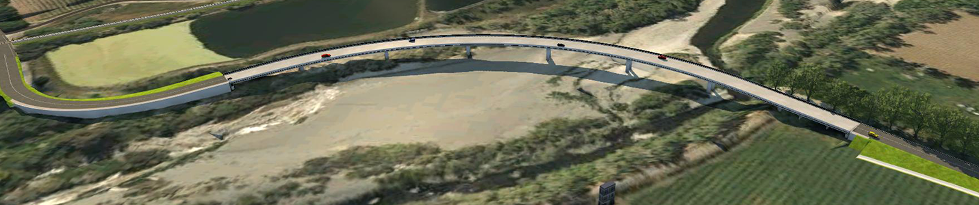 Aerial view of Asti bridge