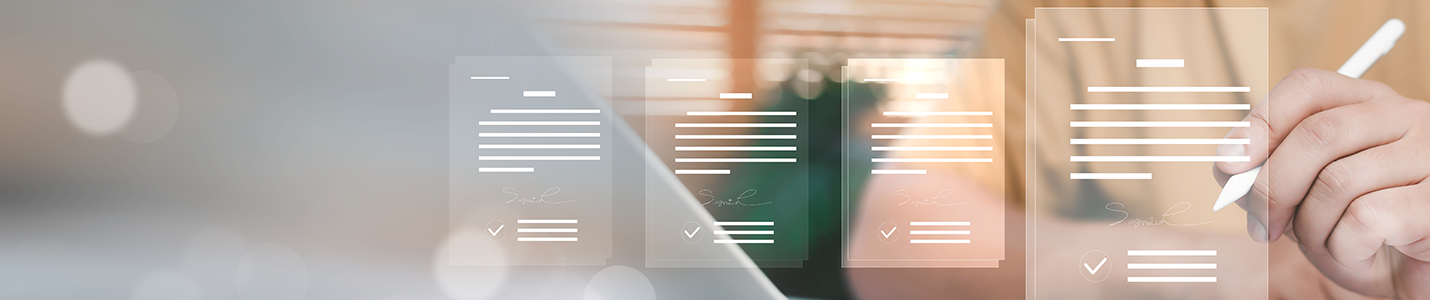 signing electronic forms on laptop