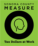 Sonoma County Measure O logo, Tax Dollars at Work