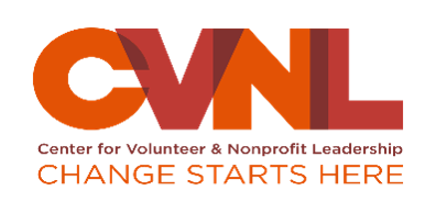 Center for Volunteer and Nonprofit Leadership Website CVNL Logo that says Change Starts Here